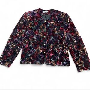 Principles Multicolor Floral Velvet Blazer